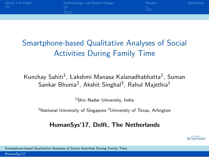smartphone based qualitative analyses of social