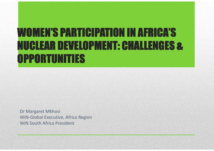 women s participation in africa s women s participation