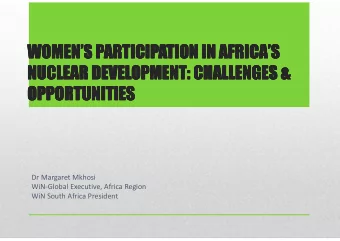 WOMENS PARTICIPATION IN AFRICAS  WOMENS PARTICIPATION IN AFRICAS  WOMENS