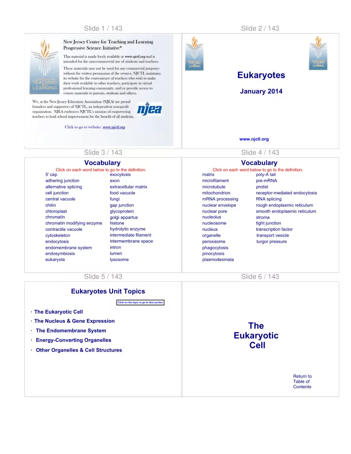 eukaryotes