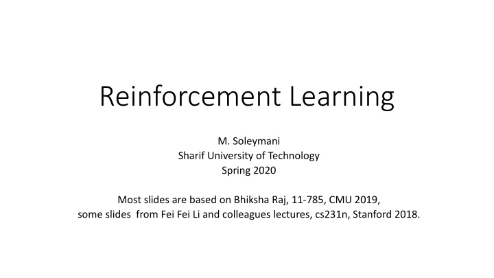 reinforcement learning