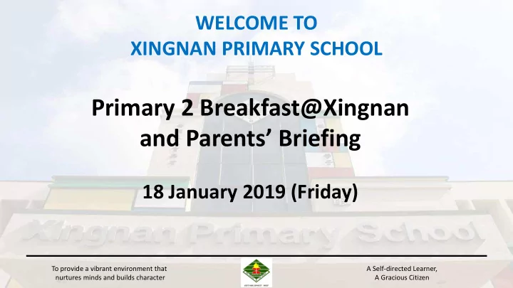 and parents briefing