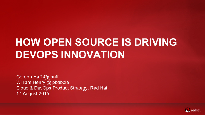 how open source is driving devops innovation