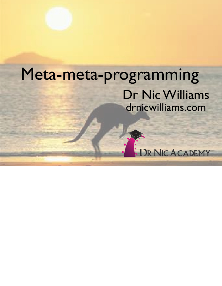 meta meta programming