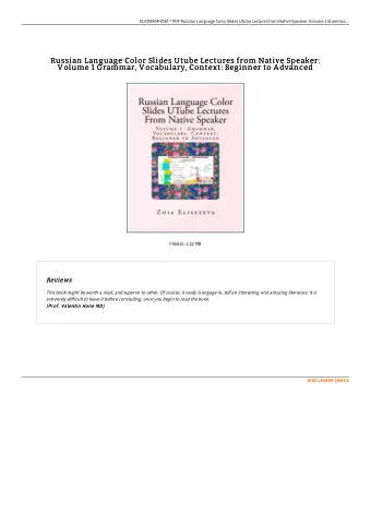 Russian Language Color Slides Utube Lectures from Native Speaker:  Russian Language Color Slides