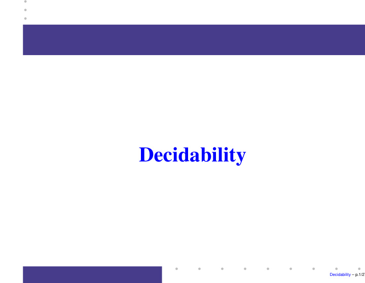 decidability