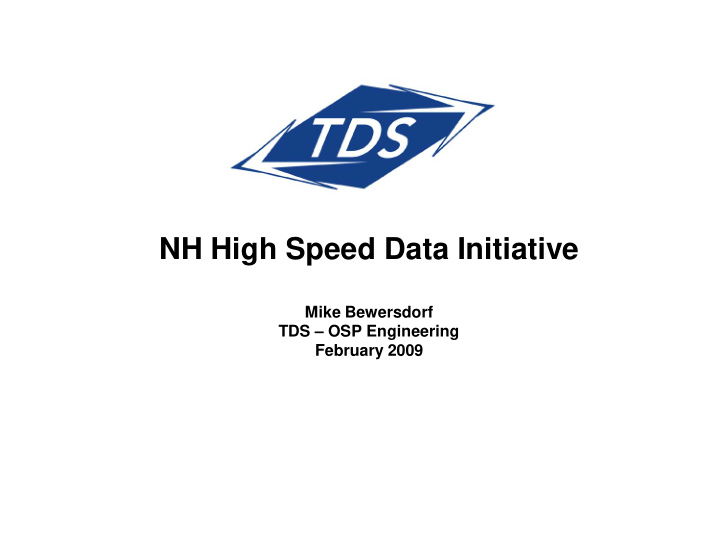 nh high speed data initiative