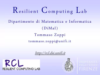 RCL Group members  Paolo Lollini  Andrea Bondavalli  Researcher  Full Professor  Head of RCL