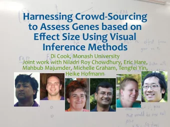 Harnessing Crowd-Sourcing  to Assess Genes based on  Effect Size Using Visual  Inference Methods