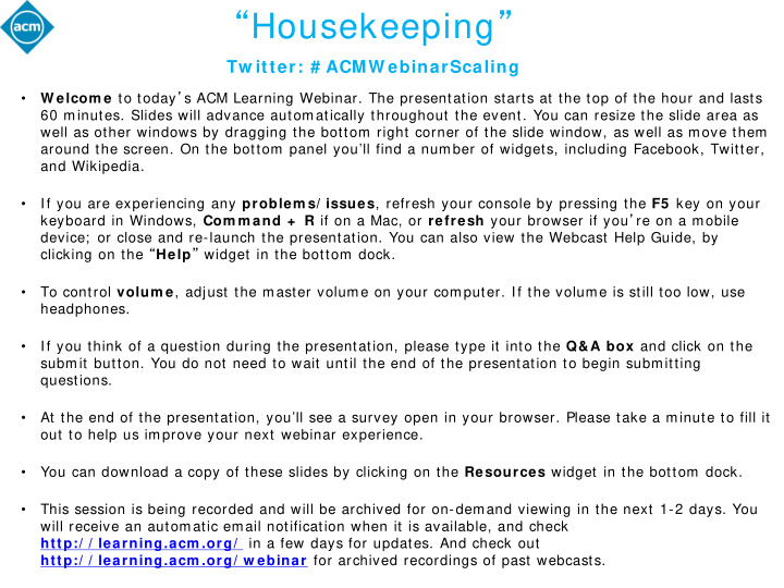 housekeeping