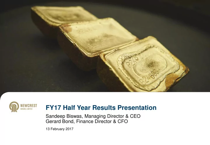 fy17 half year results presentation