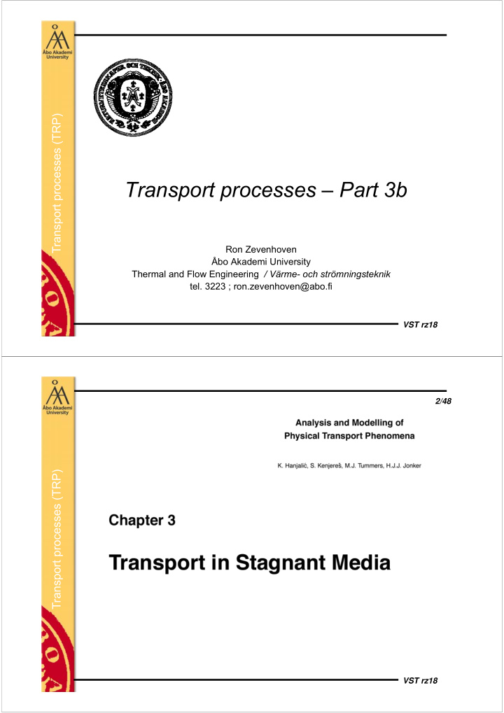 transport processes part 3b