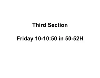 Third Section  Friday 10-10:50 in 50-52H Zulu South Africa: Niger-Congo. ~9,000,000 speakers. 1.