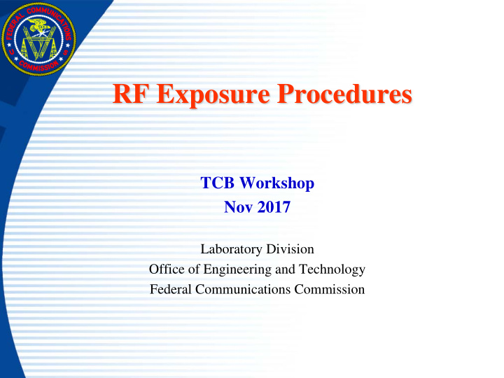 rf exposure procedures