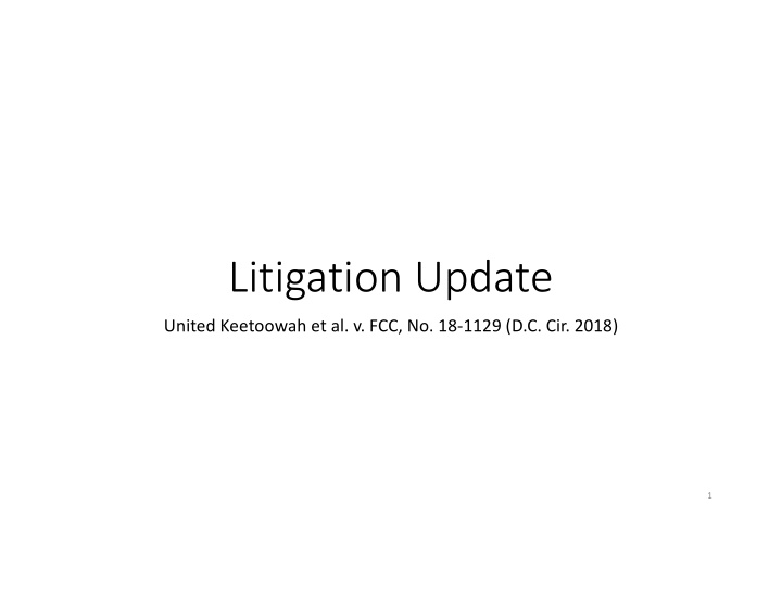 litigation update