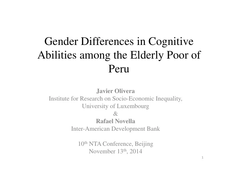 gender differences in cognitive abilities among the