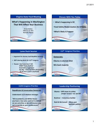 Whats Happening in Washington  Whats happening in DC  That Will Affect Your Business