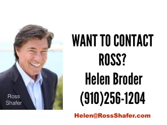 WANT TO CONTACT  Dont Limit Your  ROSS?  Future Income   by  Celebra6ng  Helen Broder