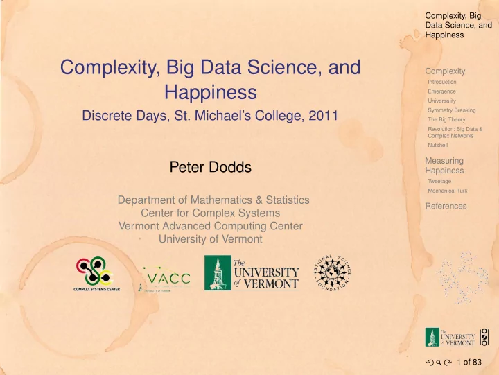 complexity big data science and