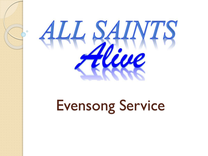 evensong service