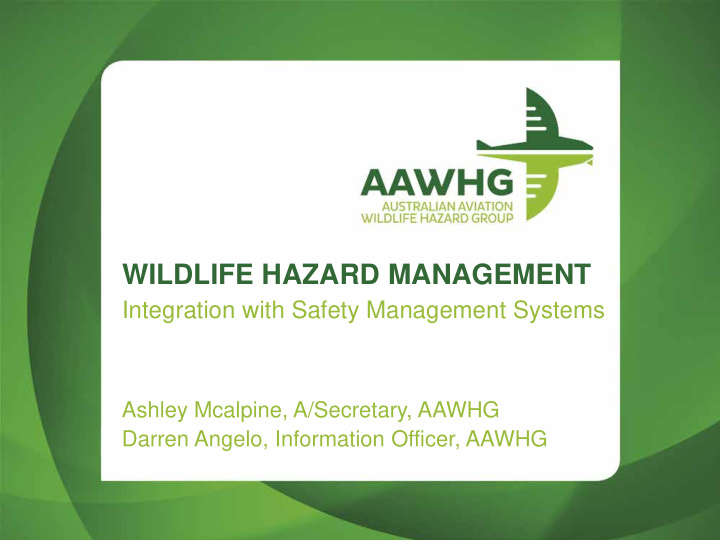 wildlife hazard management