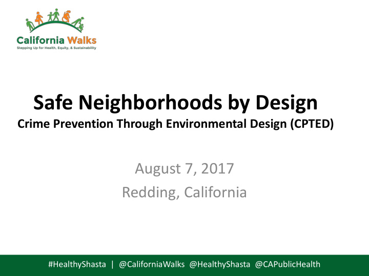 safe neighborhoods by design