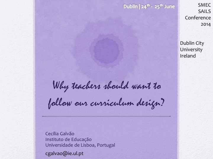 why teachers should want to follow our curriculum design