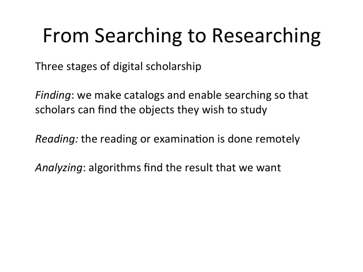 from searching to researching