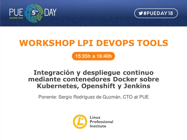 workshop lpi devops tools