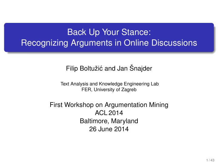 back up your stance recognizing arguments in online