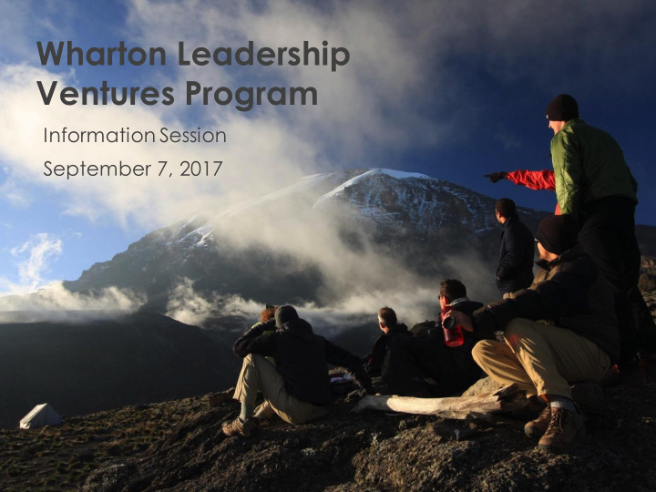 wharton leadership ventures program