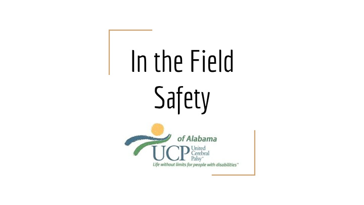 in the field safety about johnny lee