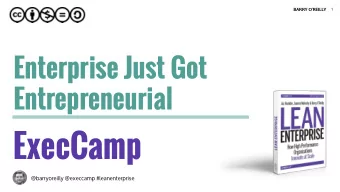 ExecCamp  @barryoreilly @execcamp #leanenterprise  2  BARRY OREILLY  CREATIVE DISTRUTION  57%