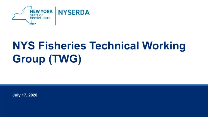 nys fisheries technical working group twg