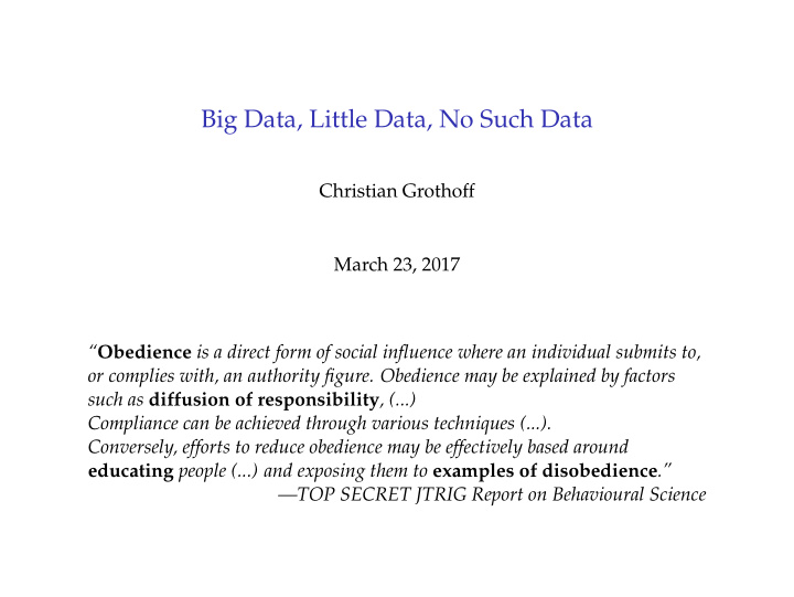 big data little data no such data