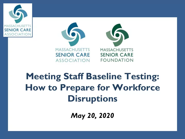 meeting staff baseline testing