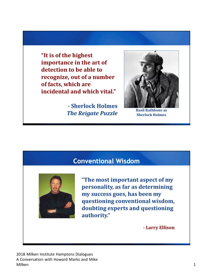conventional wisdom conventional wisdom