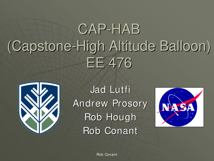 cap hab hab cap capstone high altitude balloon high