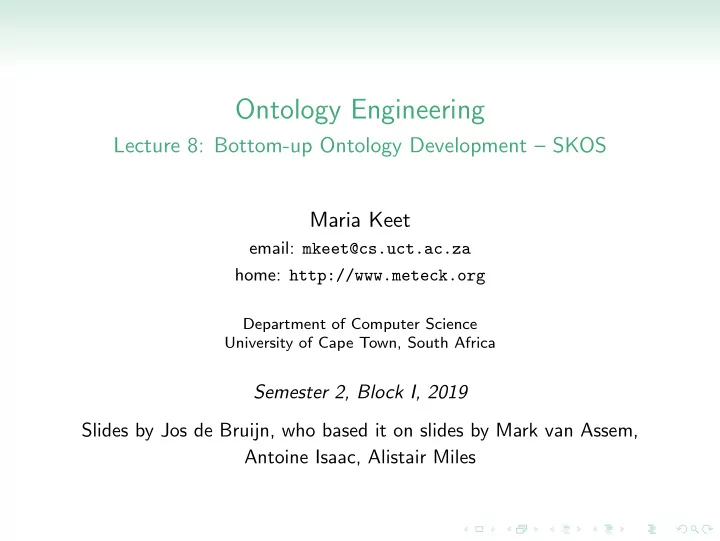 ontology engineering