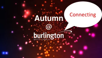 Autumn  @  Connecting with God  Connecting with God  What are you ashamed of ..  Family