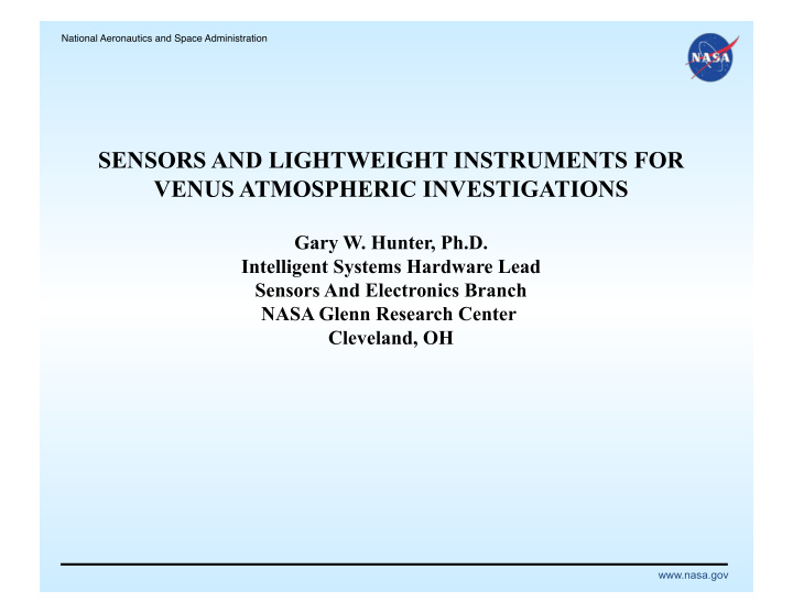 sensors and lightweight instruments for venus atmospheric