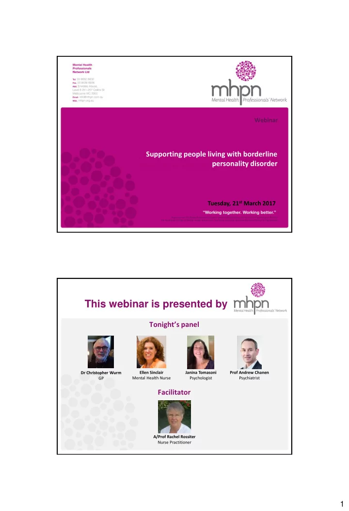 this webinar is presented by