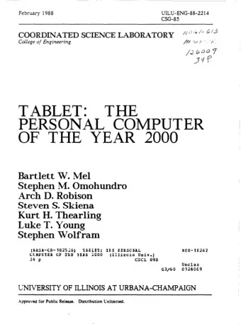 COORDINATED SCIENCE zyxwvutsrqponmlkjihgfedcbaZYXWVUTSRQPONMLKJIHGFEDCBA UILU-ENG-88-22 14