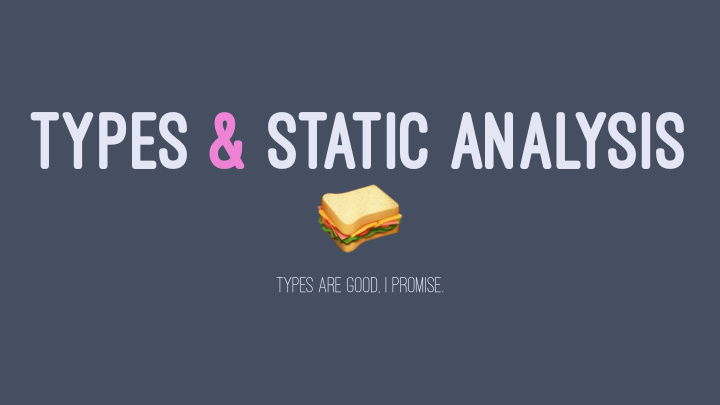 types static analysis