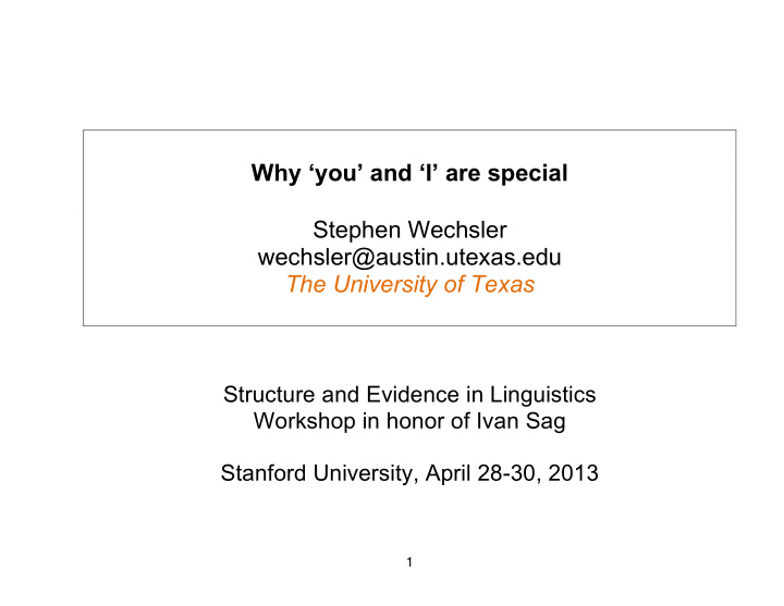why you and i are special stephen wechsler wechsler