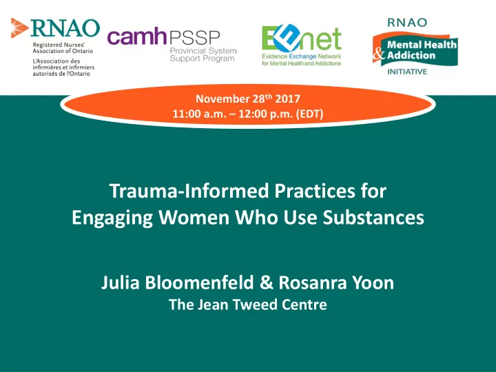 trauma informed practices for