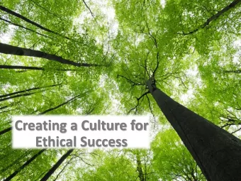 Creating a Culture for  Ethical Success  5-8 years (7.2 on avg.)  Monotony  Fatigue  Disappointment