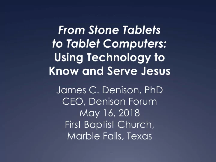 from stone tablets to tablet computers using technology