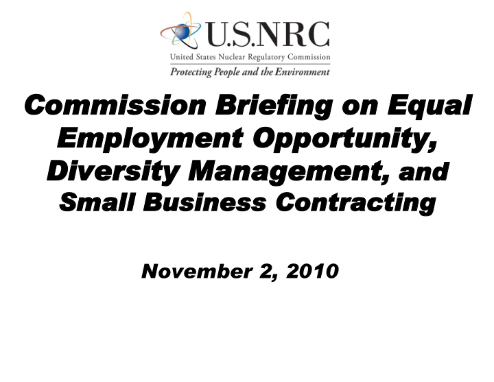 commission briefing on equal