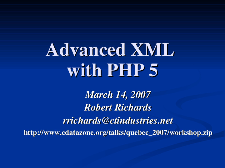 advanced xml advanced xml with php 5 with php 5